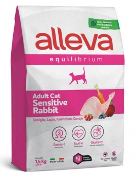 Сухой корм Alleva Equilibrium Sensitive Adult Cat Rabbit для взрослых кошек с чувствительным пищеварением (Кролик)